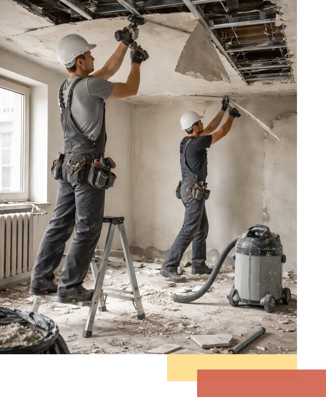 Демонтаж гипсокартонного потолка в Ишиме быстро и аккуратно