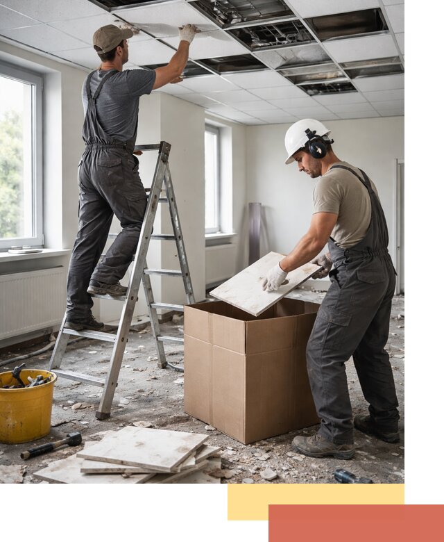 Демонтаж потолочной плитки в Ишиме быстро и аккуратно