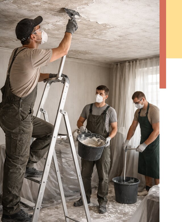 Удаление побелки с потолка в Ишиме от 2598 руб. быстро и недорого | ОТДЕЛОЧНИК-Шм