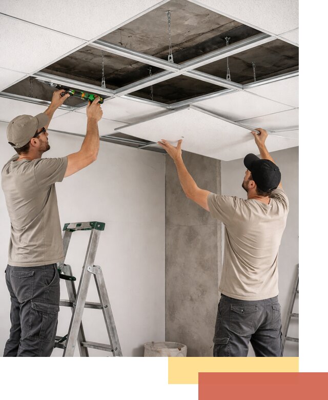 Монтаж потолка Армстронг под ключ в Ишиме