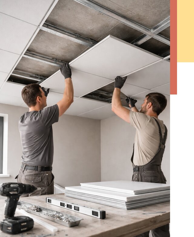 Монтаж кассетного потолка в Ишиме от 4677 руб/м2 — установка и сборка | ОТДЕЛОЧНИК-Шм