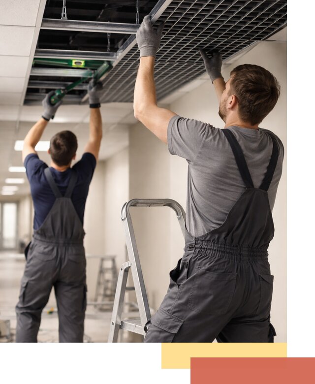 Монтаж потолка Грильято в Ишиме: установка под ключ качественно