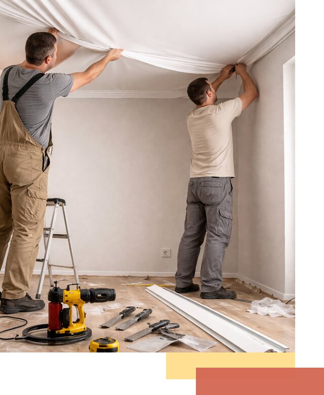 Монтаж ПВХ натяжного потолка в Ишиме качественно и быстро