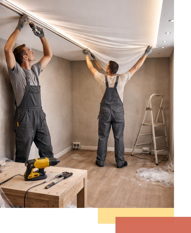 Монтаж натяжного потолка с подсветкой в Ишиме цена и сроки