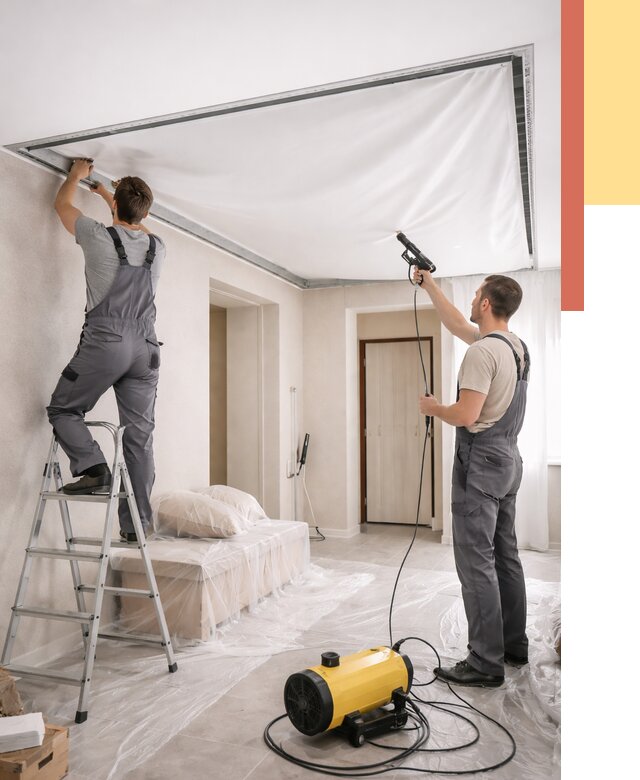 Монтаж натяжного потолка в прихожей в Ишиме от 2754 руб. под ключ | ОТДЕЛОЧНИК-Шм