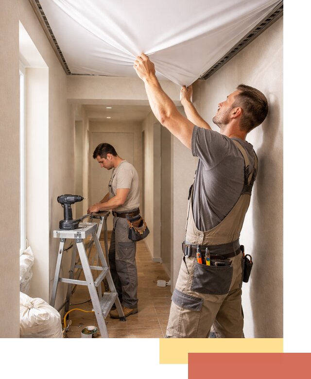 Монтаж натяжного потолка в прихожей в Ишиме