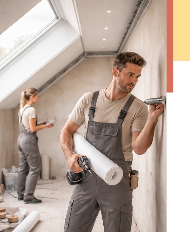 Монтаж натяжного потолка на мансарде в Ишиме от 3638 руб. | ОТДЕЛОЧНИК-Шм