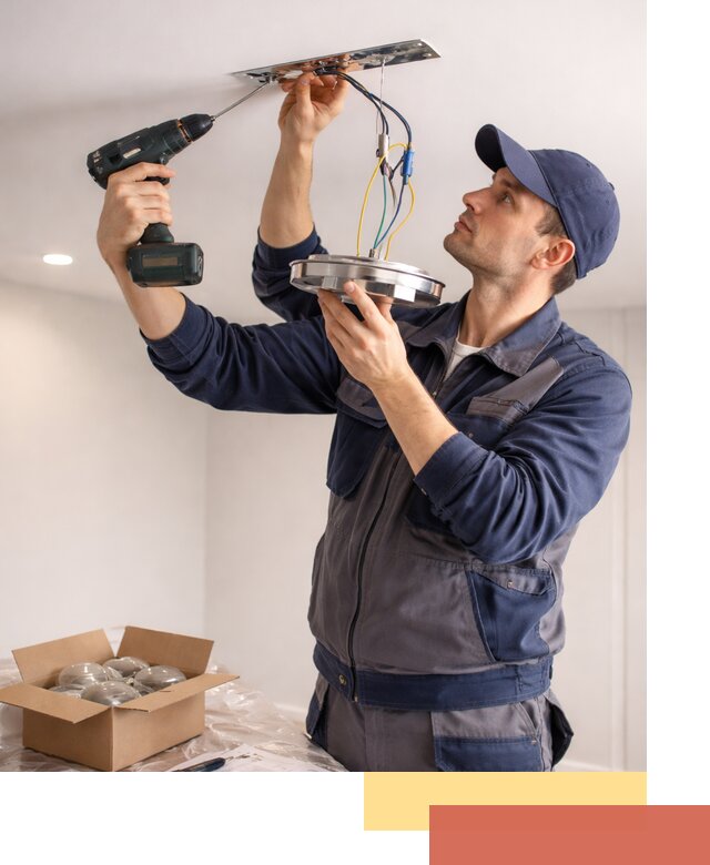 Установка люстры в натяжной потолок в Ишиме