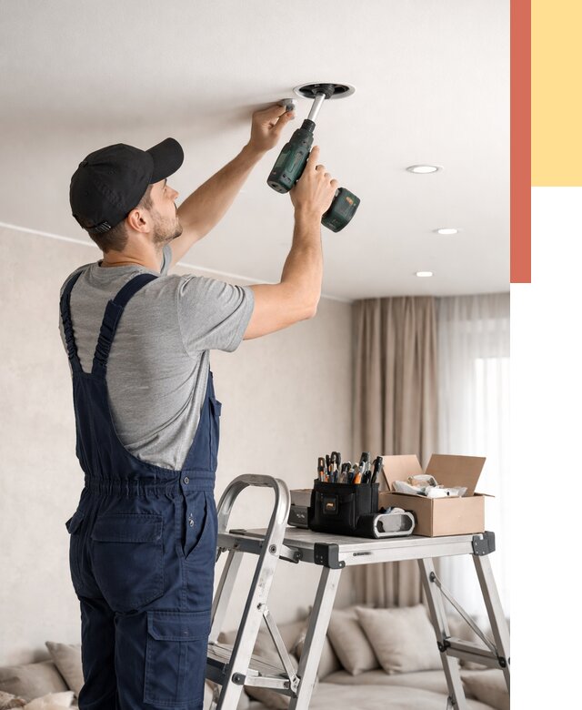 Установка и монтаж точечных светильников в натяжной потолок в Ишиме от 1871 руб. | ОТДЕЛОЧНИК-Шм