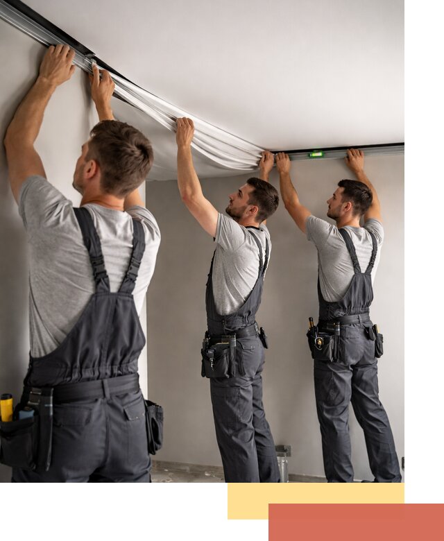 Теневые натяжные потолки в Ишиме: монтаж и отделка быстро и качественно