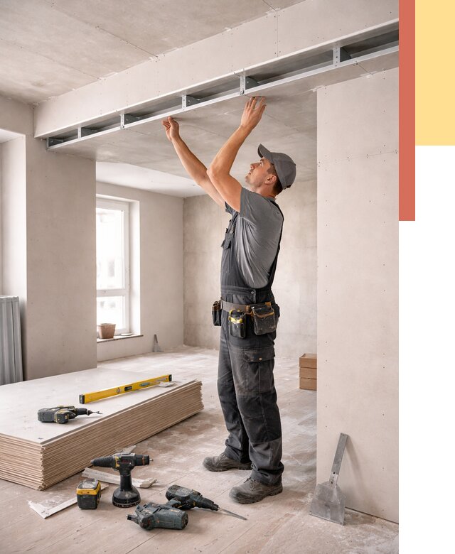 Потолок из гипсокартона с нишей в Ишиме от 1299 руб. под ключ | ОТДЕЛОЧНИК-Шм