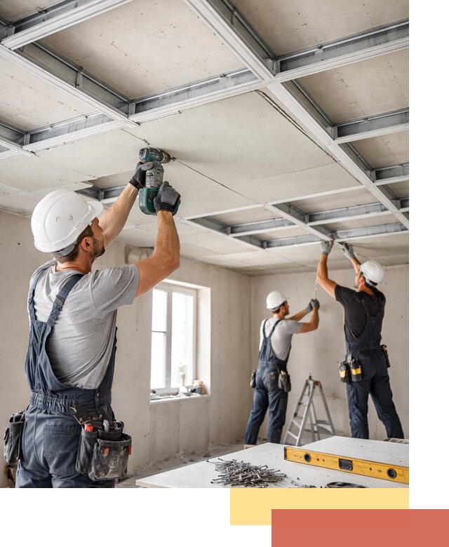 Кессонный потолок из гипсокартона под ключ в Ишиме