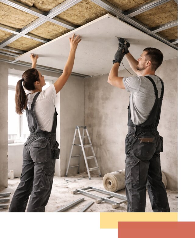 Звукоизоляция потолка из ГКЛ в Ишиме профессионально и надежно