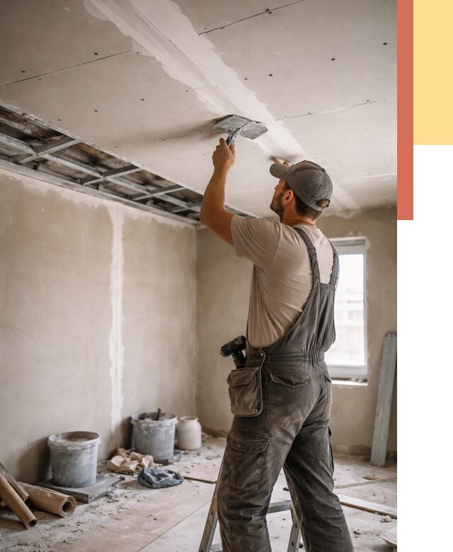 Ремонт потолка из гипсокартона в Ишиме от 676 руб./м² — быстро и недорого | ОТДЕЛОЧНИК-Шм