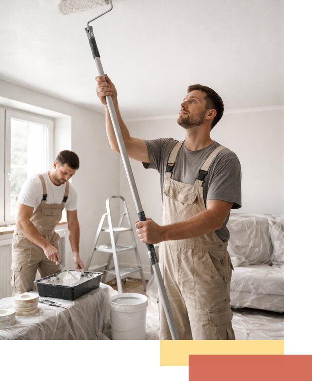 Покраска потолка водоэмульсионной краской в Ишиме