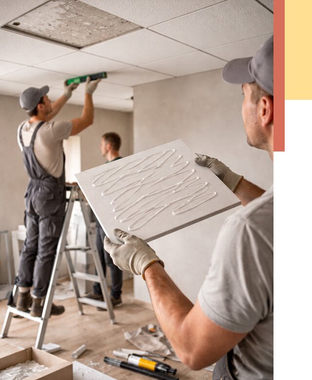 Монтаж потолочной плитки в Ишиме от 4677 руб. — быстро и недорого | ОТДЕЛОЧНИК-Шм