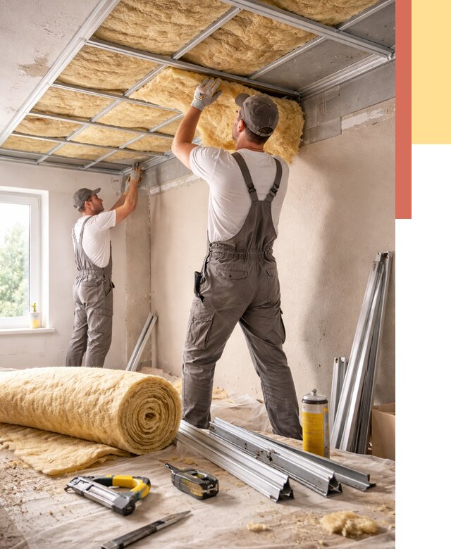 Утепление потолка в Ишиме от 7483 руб/м2 — недорого, быстро, под ключ | ОТДЕЛОЧНИК-Шм