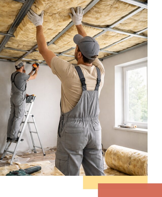 Утепление потолка под ключ в Ишиме качественно и быстро