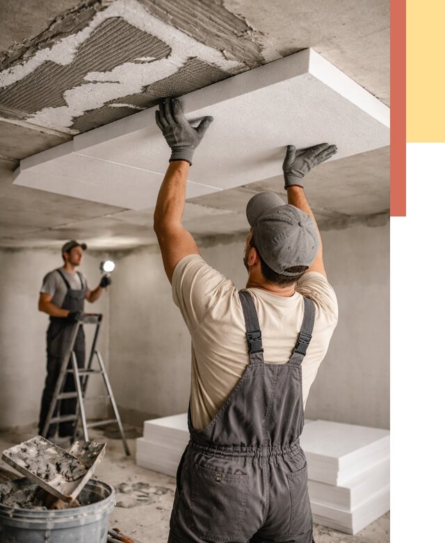 Утепление потолка пенопластом в Ишиме от 4677 руб/м2 — недорого и быстро | ОТДЕЛОЧНИК-Шм