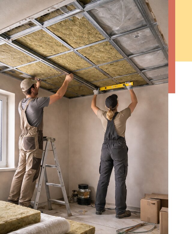 Шумоизоляция потолка в Ишиме от 1299 руб. под ключ — услуги ОТДЕЛОЧНИК-Шм